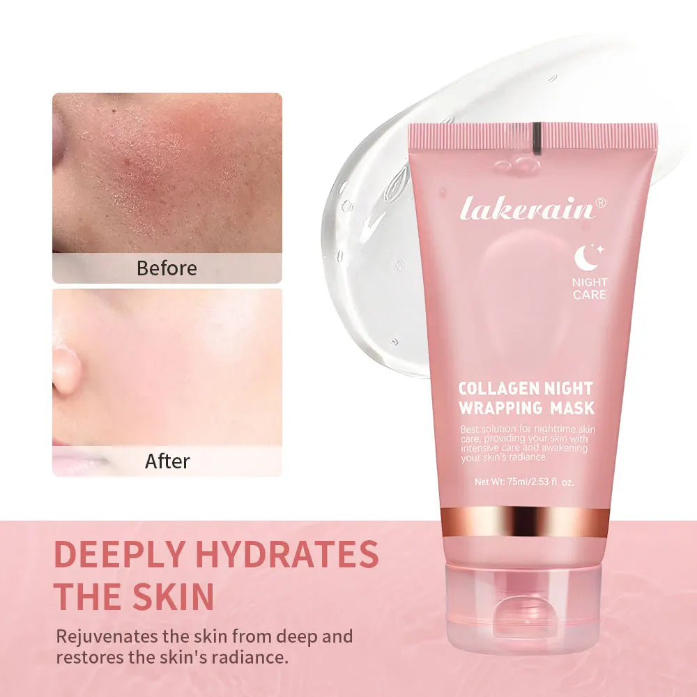 Korean Deep Collagen Mask, Peel-off Mask, Anti-wrinkle, Lifting, Skincare, Bio Pack, Night Pack for Women, Night Skin
