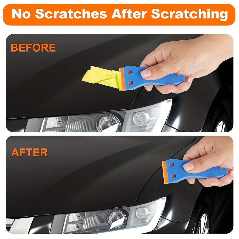 Dissolvant d'autocollants de voiture, 1 ensemble, plastique polyvalent, petite peinture, outil d'application de Film automobile, grattoir de nettoyage de verre domestique