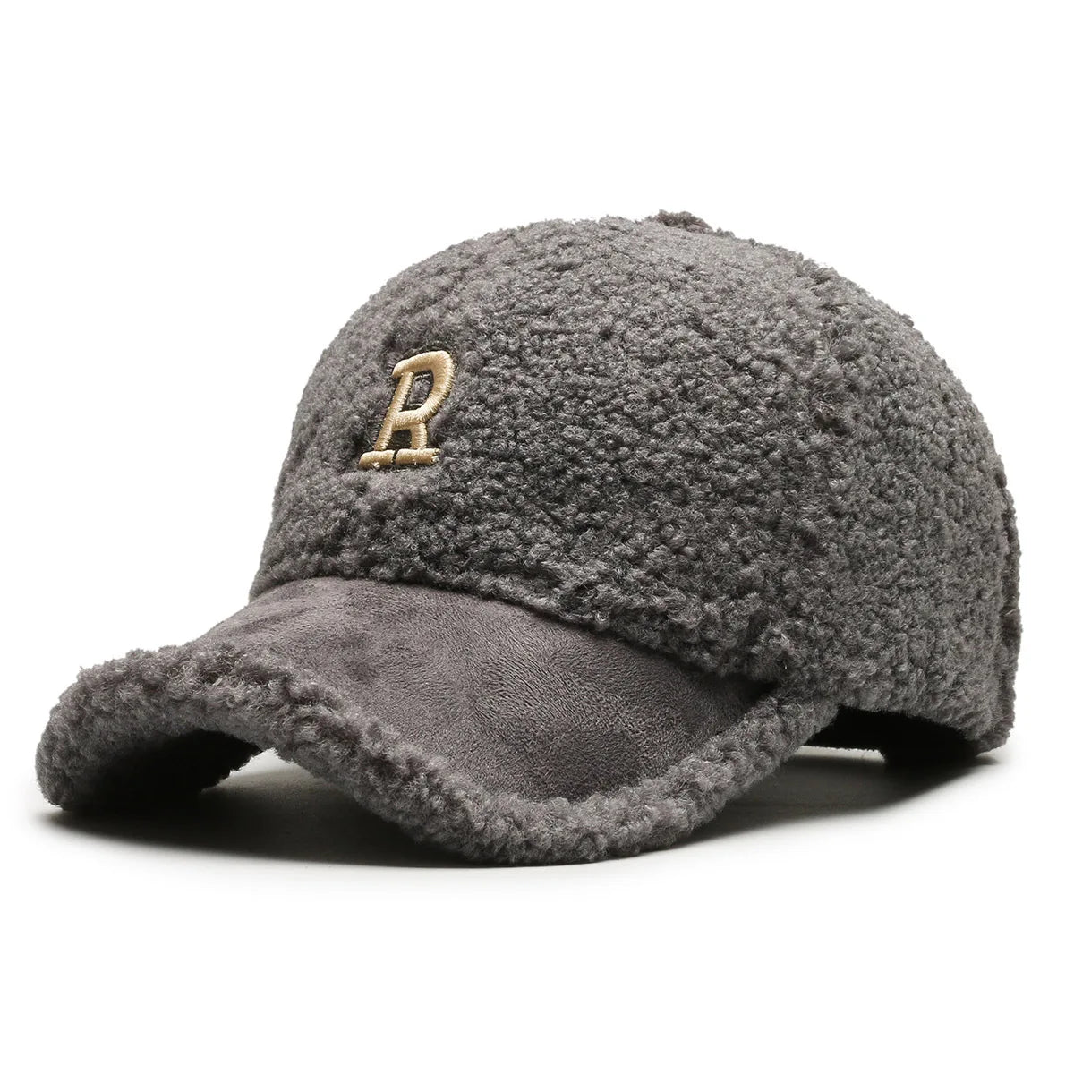 Gorras de béisbol de invierno a la moda en blanco y marrón para hombres, gorros de lujo de lana de cordero para mujeres, sombrero de golf a prueba de viento para exteriores, gorra para hombre