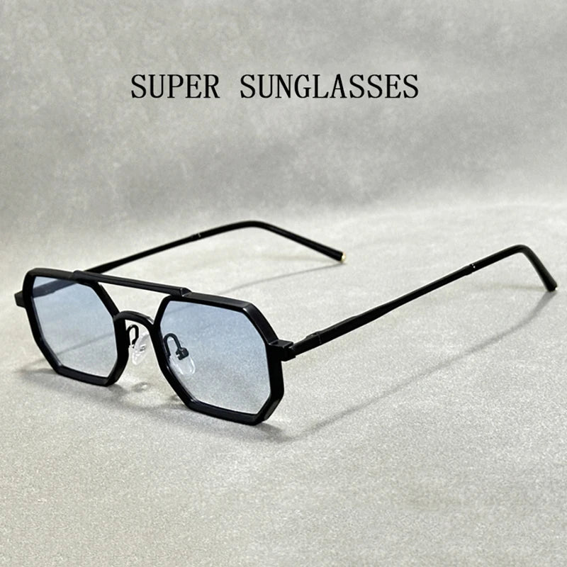Lunettes de soleil carrées pour hommes Steampunk vintage — femmes, mode, rétro