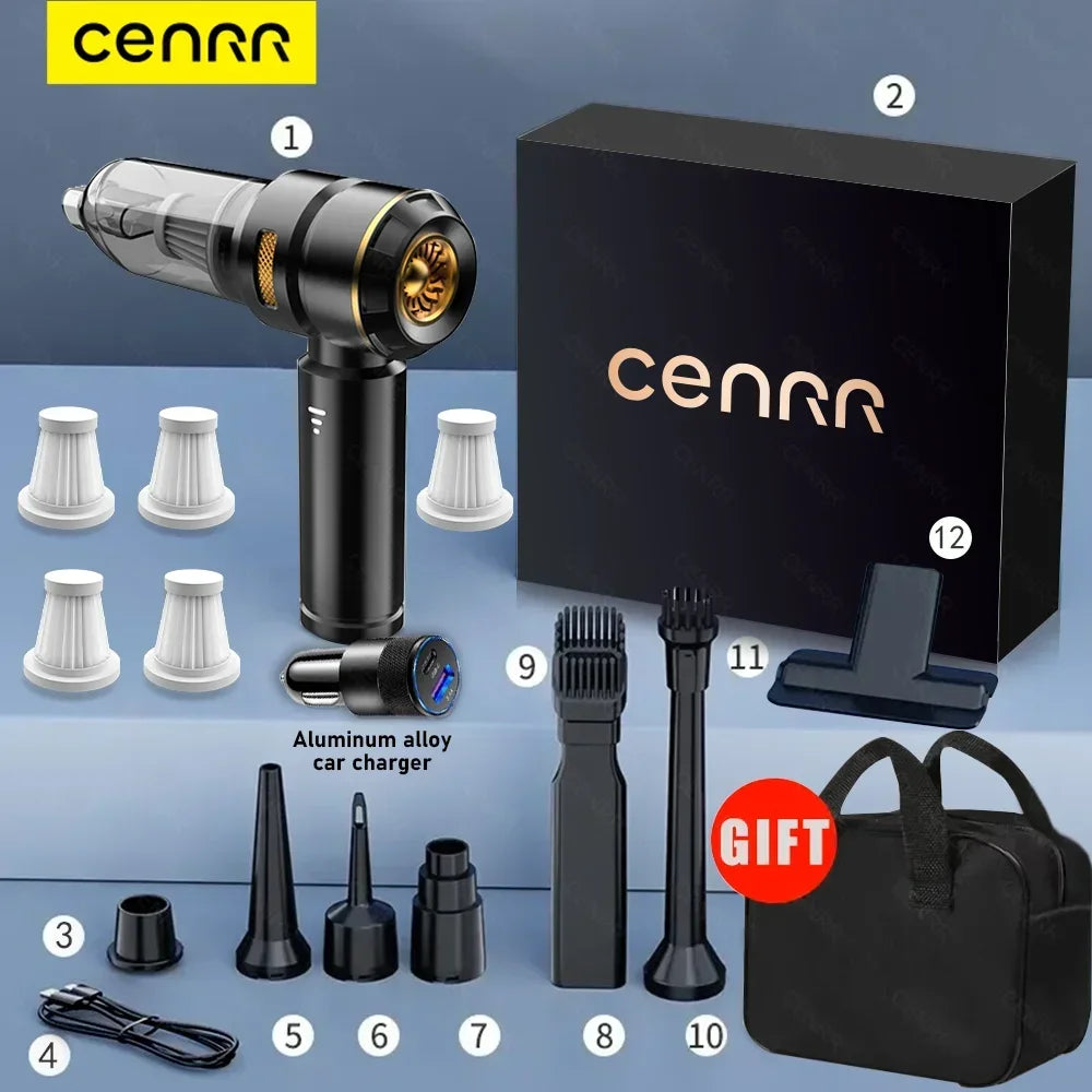 CENRR 998000 PA Powerful Car Vacuum Cleaner Portable Handheld Car Vacuum Cleaner Cordless Car Cleaner Robot Car Accessories