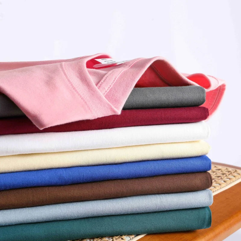 100 % algodón, manga media, para hombre y mujer, camiseta de verano holgada de manga corta informal, camiseta básica de cuello redondo de color sólido, tops