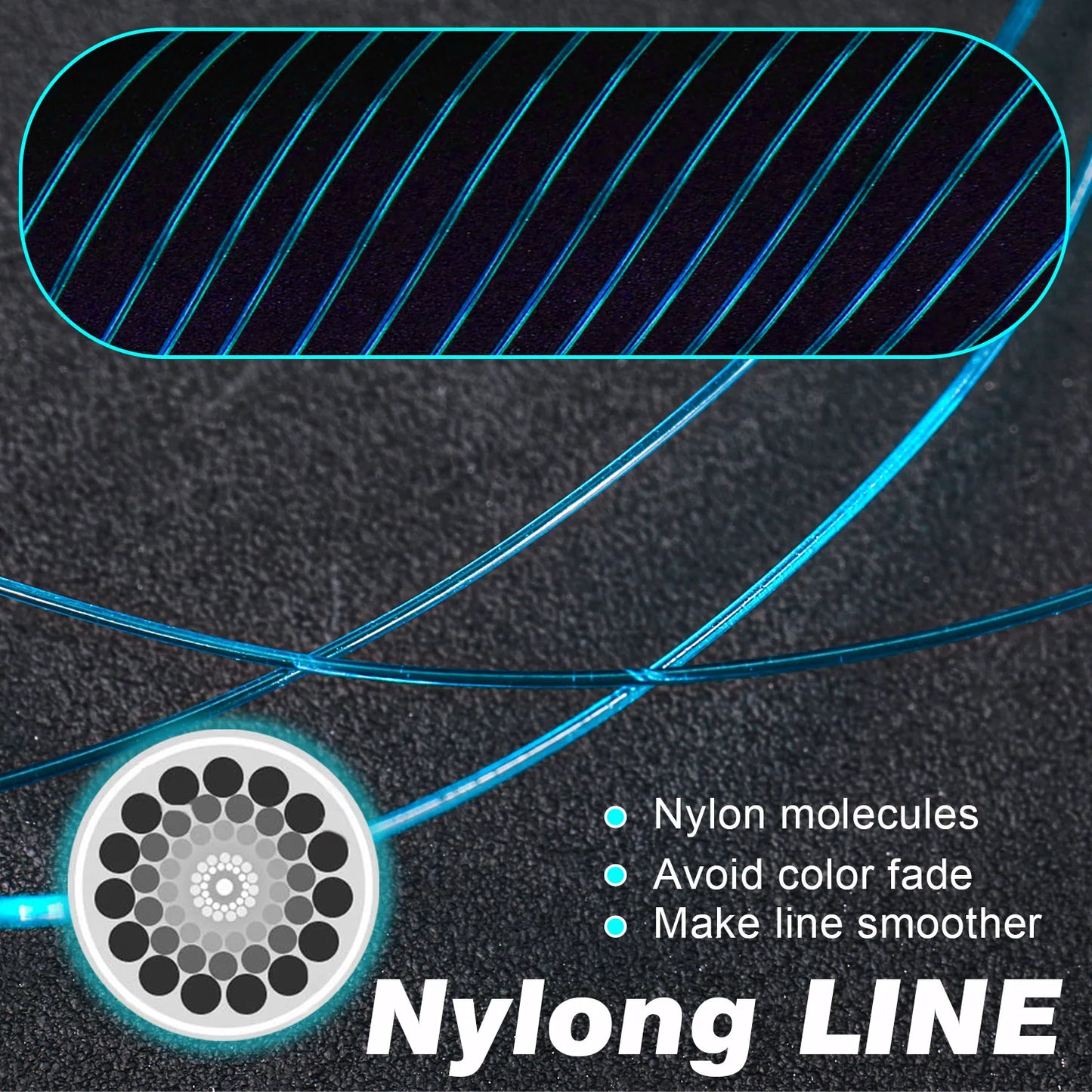 Sougayilang ligne de pêche en Nylon ligne de pêche forte à la traction et résistante à l'usure capacité de 500m ligne de pêche en eau douce et salée