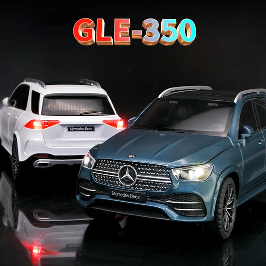 Benz GLE350 Diecast Metal SUV Model for Boys, Simulation Car Toys, Collective, 1:24, Inventory, Sound and Light, Gift