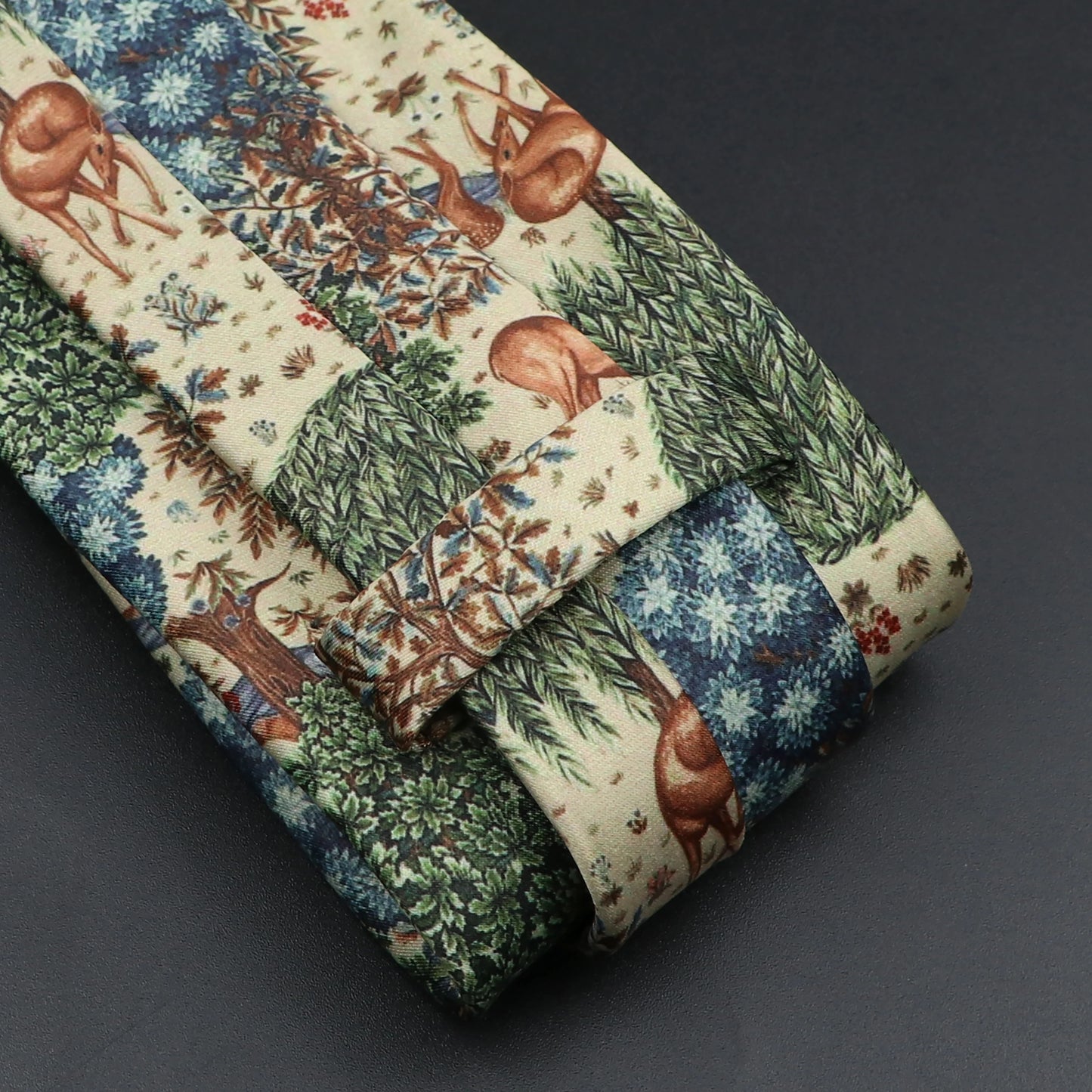 Cravates Vintage à Imprimé Numérique pour Homme, Motif Floral, artificiel an, Forêt, Doux, Rétro, pour ixDécontractée, Accessoire, 8cm