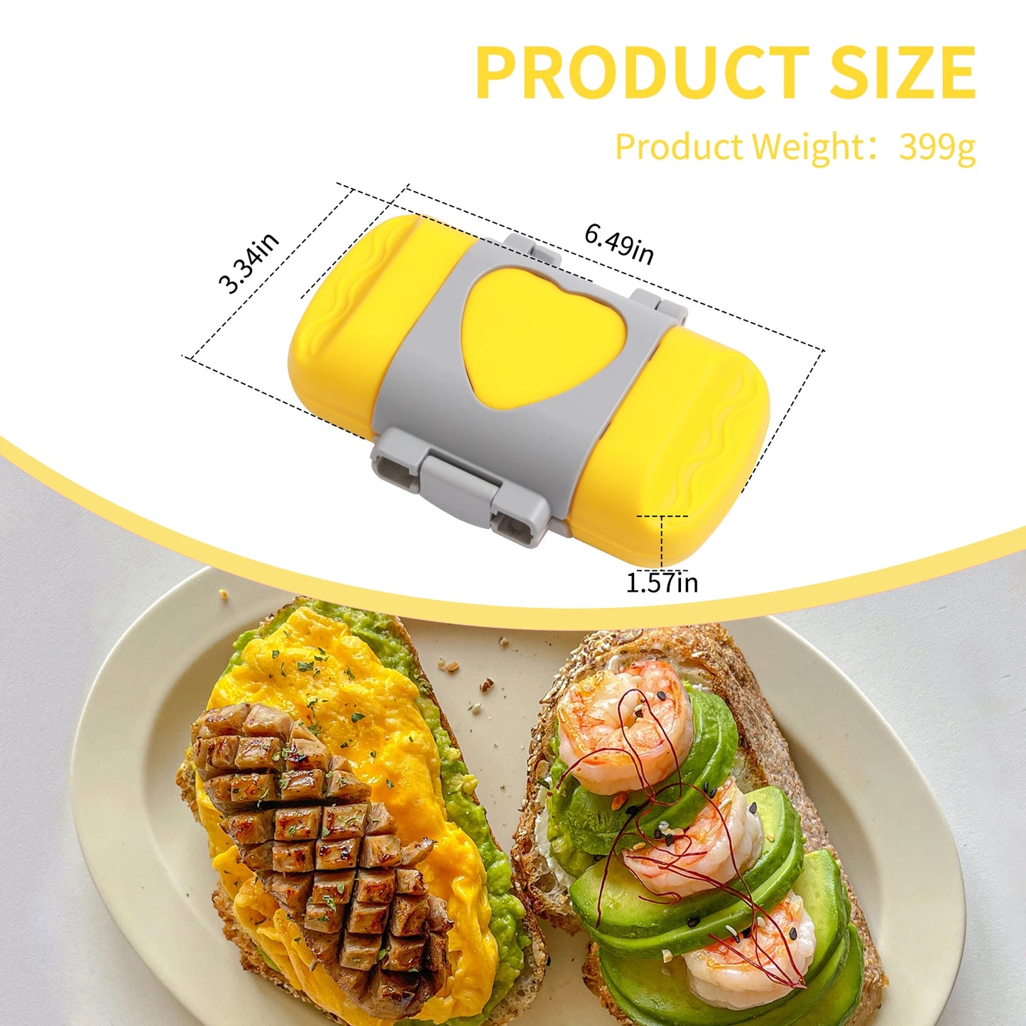 Machine à petit-déjeuner à sandwich micro-ondes, design compact, peut fabriquer des sandwichs, des toasts du petit déjeuner, des hot-dogs - comprenant des livres de recettes