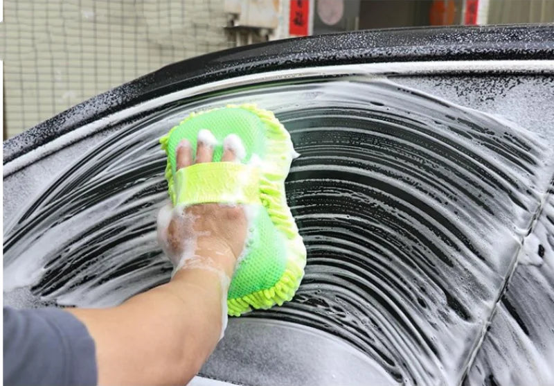 Microfiber Car Wash Sponge, Car Care Cleaning, Detailing Brushes, Wash Towel, Auto Gloves, Styling Accessories
