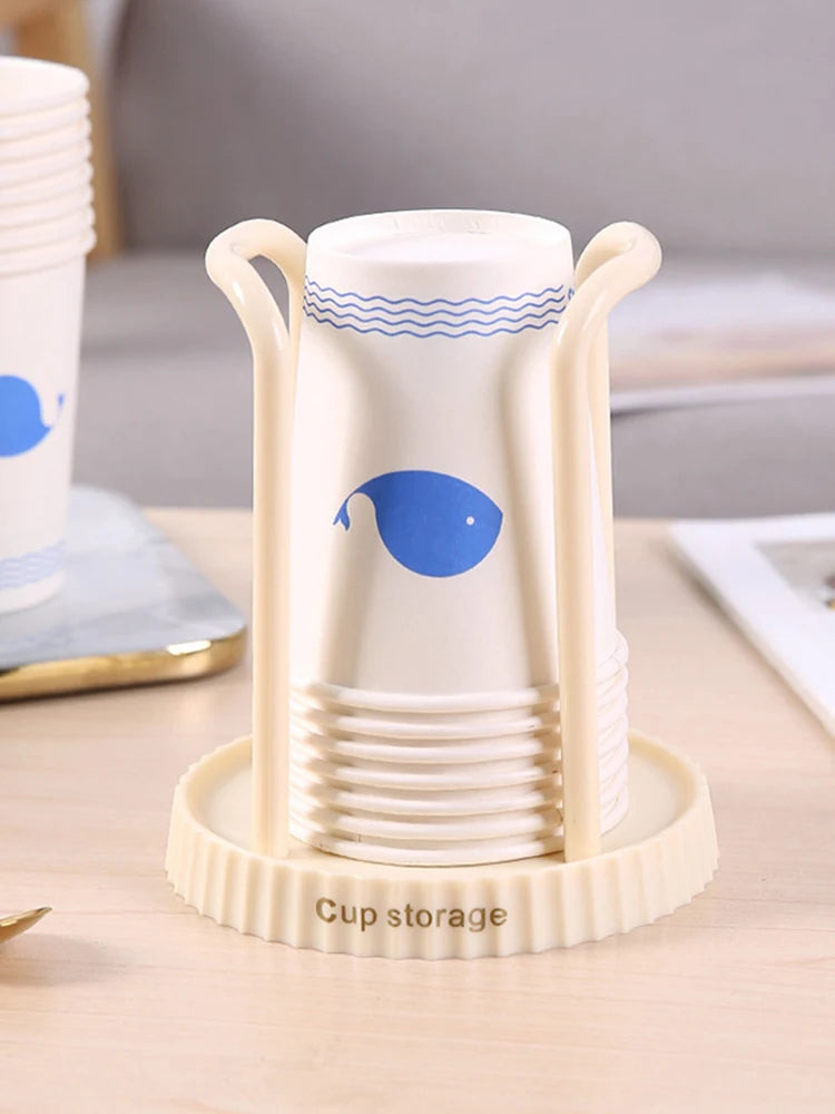 Porte-gobelet en papier jetable domestique, support de rangement de gobelets en papier de bureau, adapté au salon, à la salle à manger et autres gobelets