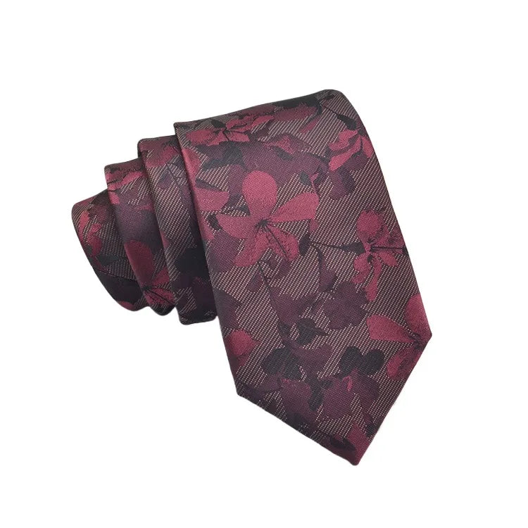 35 Styles hommes cravates en soie Jacquard point Floral 8 cm cravate accessoires usage quotidien chemise costume cravate cadeaux de fête de mariage cravate