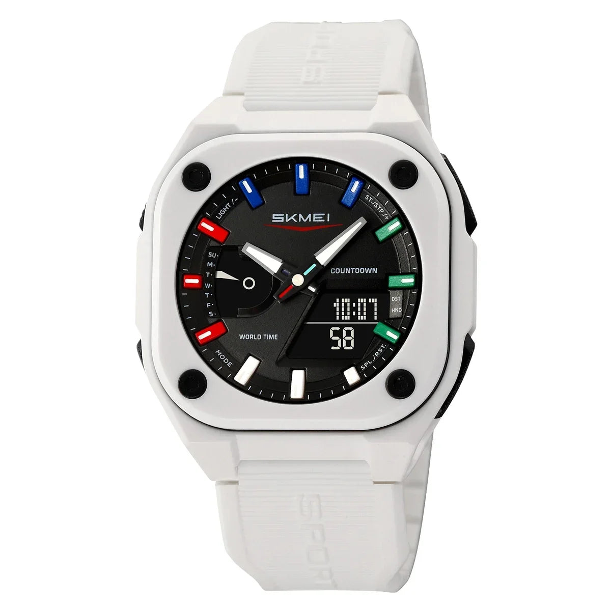 Montre-bracelet numérique étanche pour homme — réveil, sport, mode business