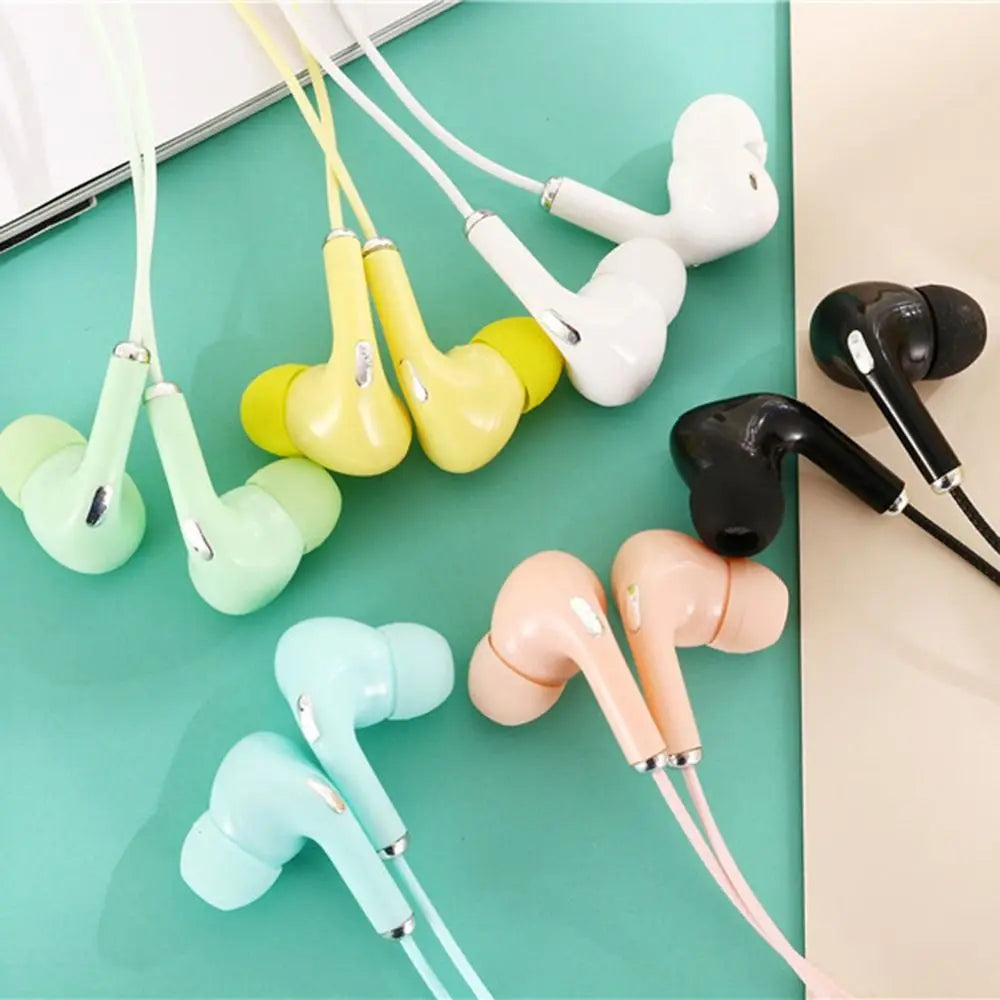High-definition wired earphones with microphone, in-ear control, portable sports headset, wired earphones for mobile in the morning, 3.5mm