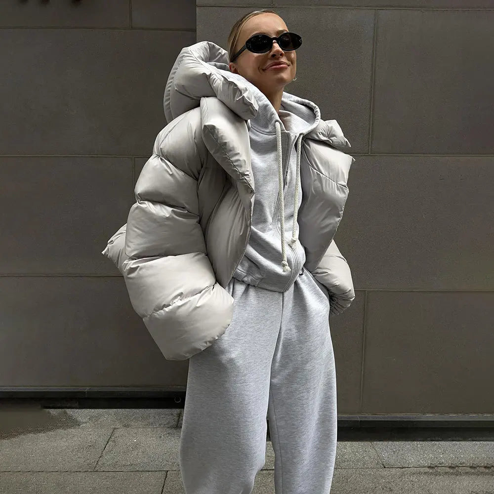 Femmes automne hiver manteau chaud épais Parkas à manches longues Parkas femme rue mode sweats à capuche femme coton rembourré veste 2025