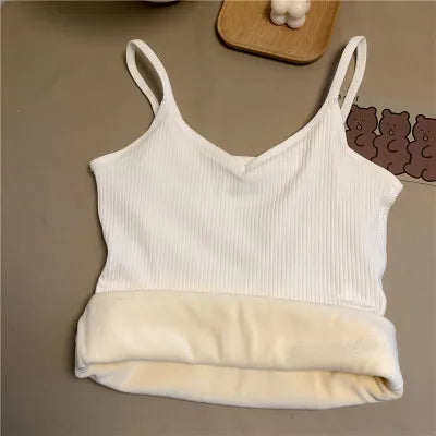 Women's Thin Velvet T-shirt, Warm Underwear, Monochromatic, Thermal Casual Sleepwear, Sexy Elasticity, Winter