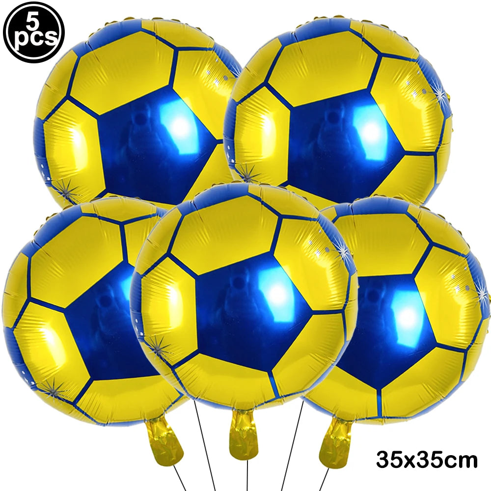 Ballons Aluminium Thème Football — Décoration Fête Anniversaire & Baby Shower Enfant