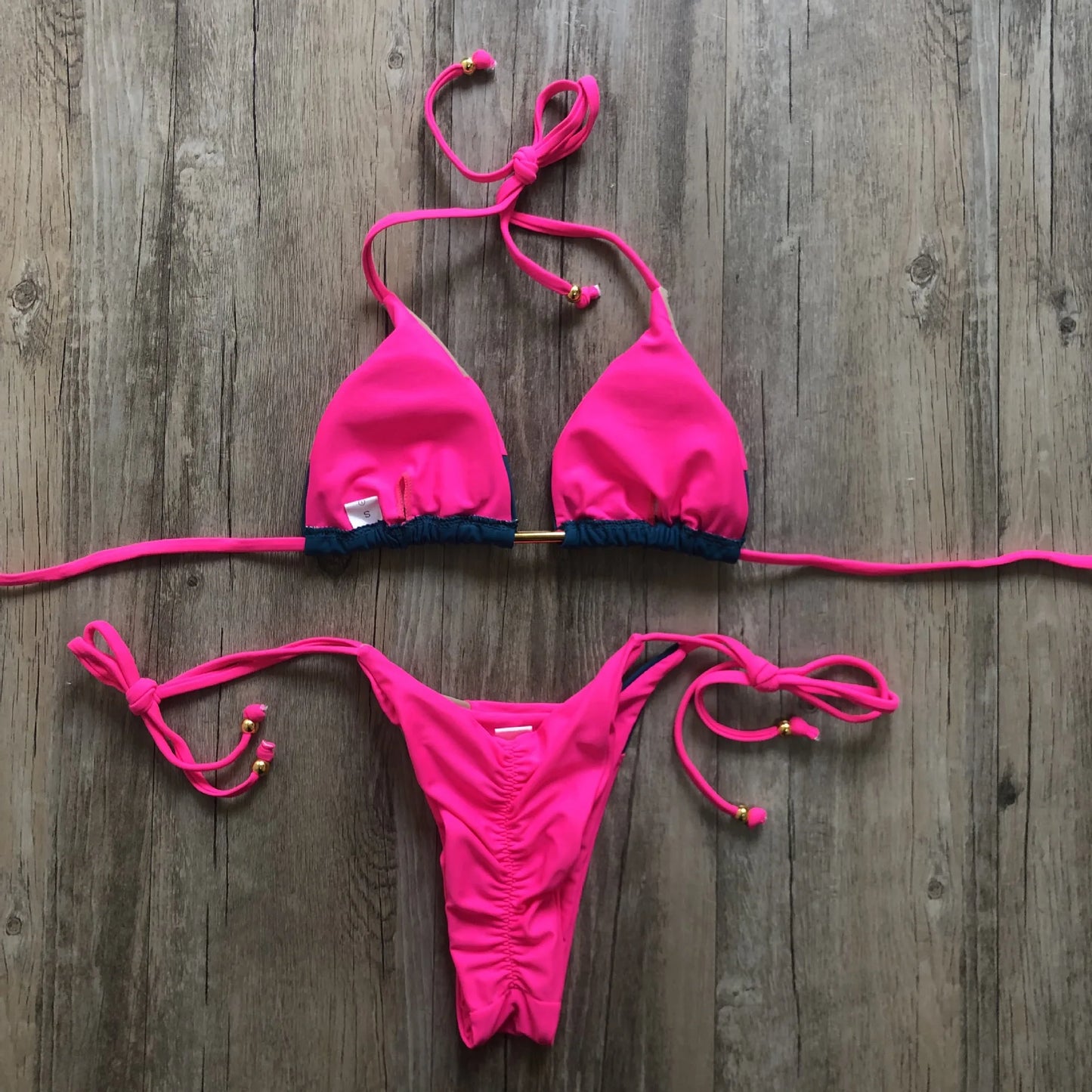 2023 Sexy Bikini multicolore maillot de bain femmes maillots de bain Push Up côtelé Bikini ensemble brésilien maillot de bain vêtements de plage baigneur Biquini