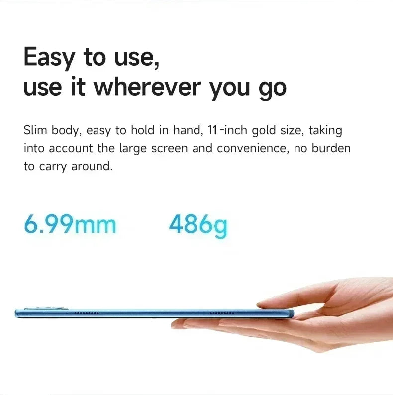 Tablette Android 16 11 pouces 2026 — 24 Go RAM, 2 To ROM, appel téléphonique, double SIM, 5G, WiFi, mini tab