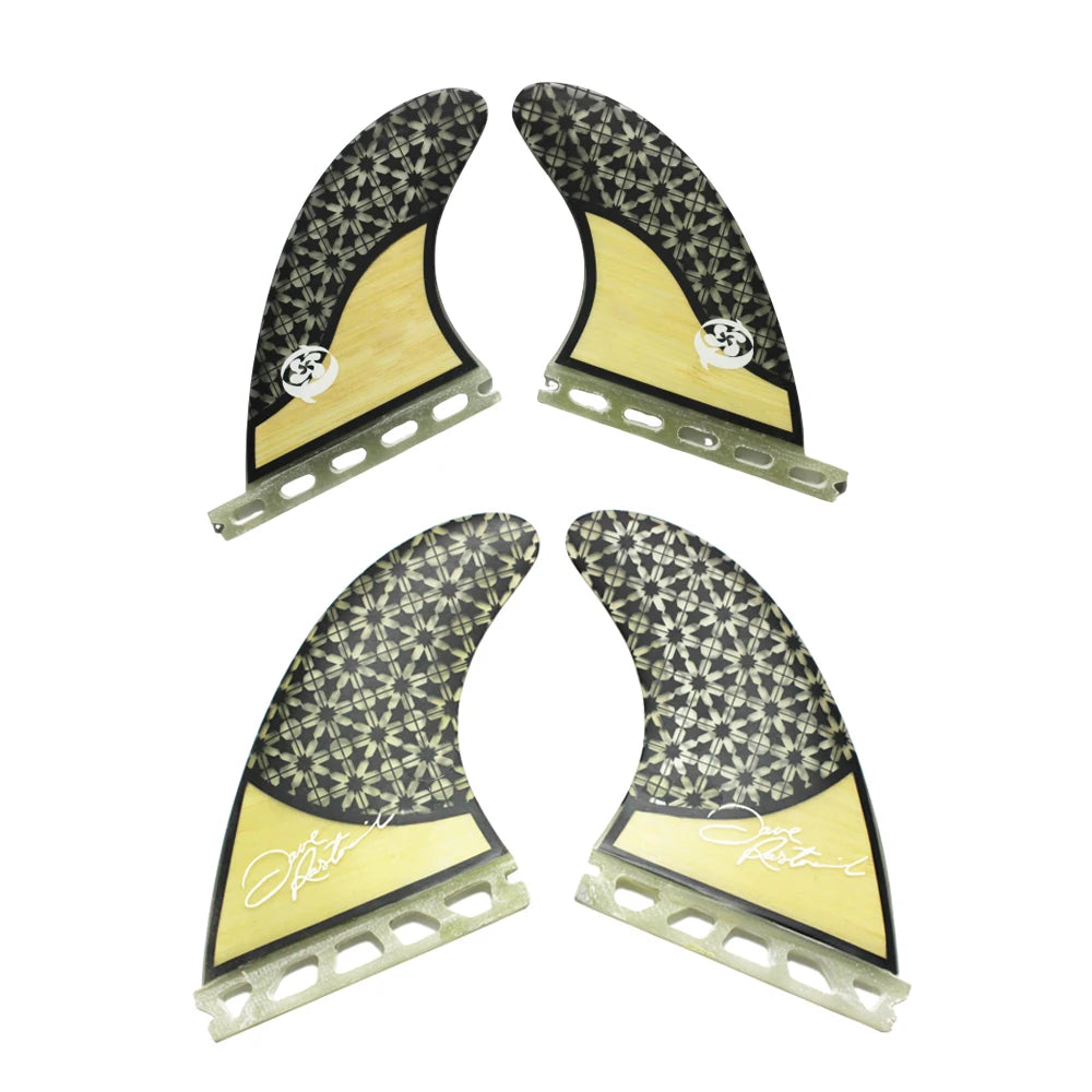 Aletas de propulsor de surf de carbono tipo nido de abeja y aletas de tabla de surf de fibra de vidrio en Surf AM2 DHD Techflex SuperE Rasta FINS Jordy
