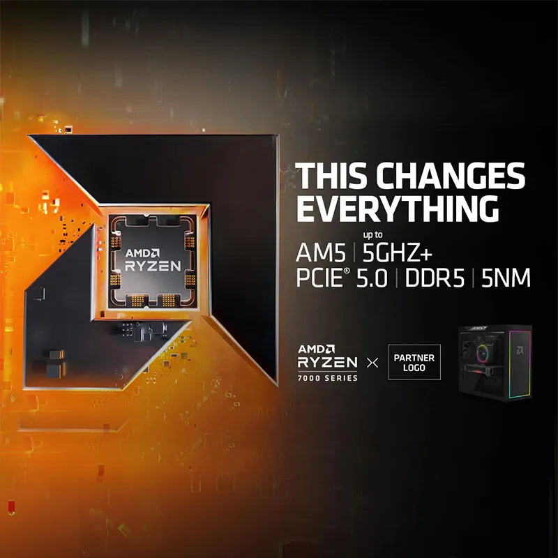 AMD Ryzen 5 7600X en boîte 4.7 GHz 6 cœurs 12 fils PCIE 5.0 105W processeur d'unité centrale 5NM L3 = 32M 100-000000593 AM5 processeur de jeu