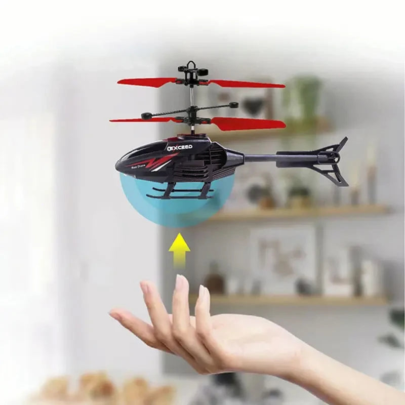 Avión helicóptero teledirigido, mini dron para niños, avión de inducción de carga, juguete colgante para niños
