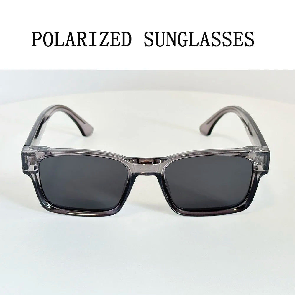 Lunettes de soleil polarisées hommes vintage carrées — protection solaire, femmes, mode