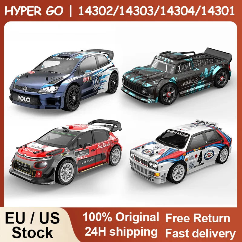HYPER GO RC MJX 14304 14303 14302 14301 High Speed Drift Car with Gyroscope - Electric Toy for Children, Volkswagen Racing Gift