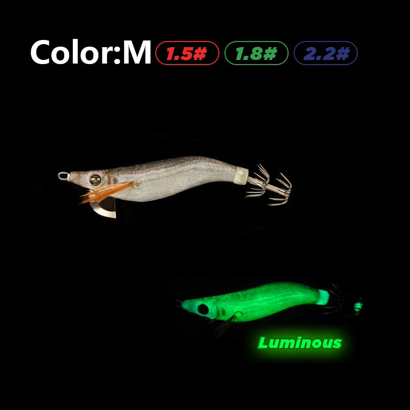LETOYO Mini Leurre de Calmar — Tailles 1.5# 1.8# 2.2# Appat Squid