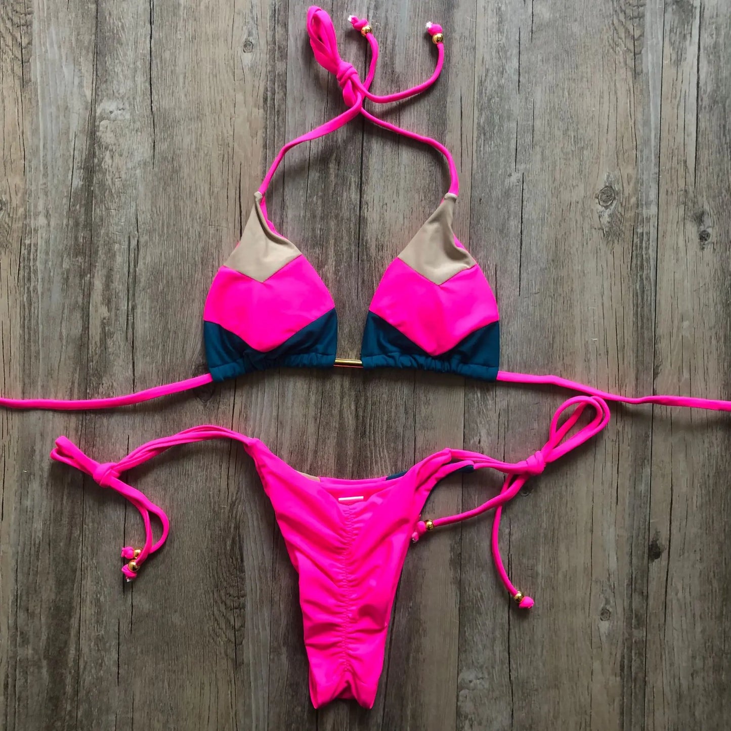 2023 Sexy Bikini multicolore maillot de bain femmes maillots de bain Push Up côtelé Bikini ensemble brésilien maillot de bain vêtements de plage baigneur Biquini