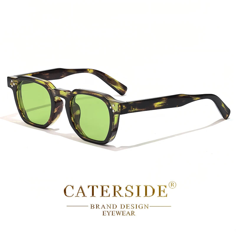 Lunettes de soleil carrées rétro style punk — hommes et femmes, voyage, fête, protection UV400, été