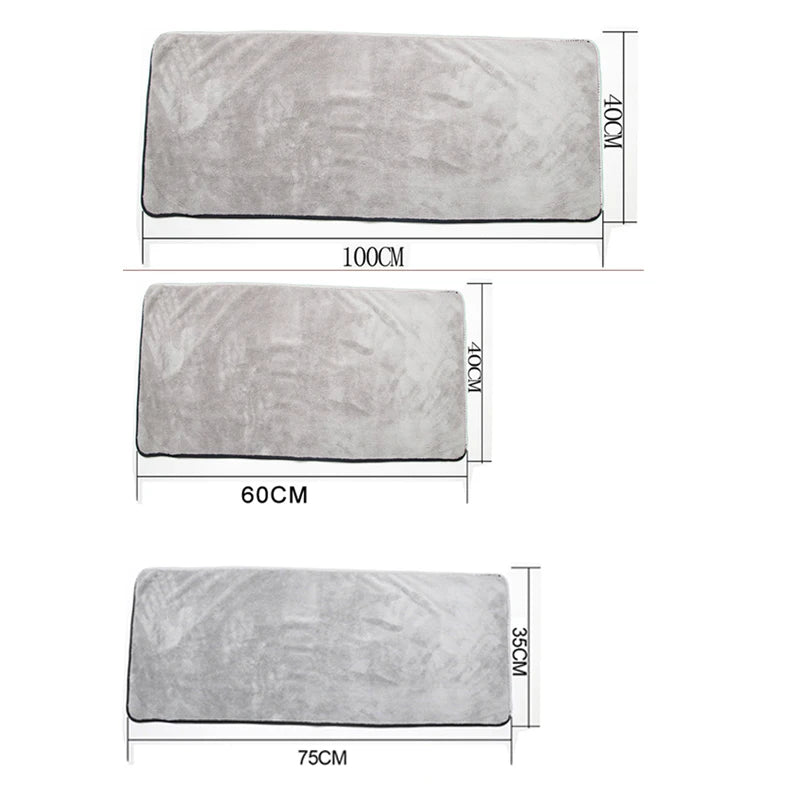 Serviette de lavage auto en microfibre super absorbante — nettoyage et séchage, multifonctionnelle