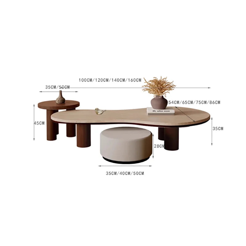 Design Unique Table Basse à la mode salon éclectique minimaliste Table Basse moderne Wabi Sabi Table Basse meubles de maison