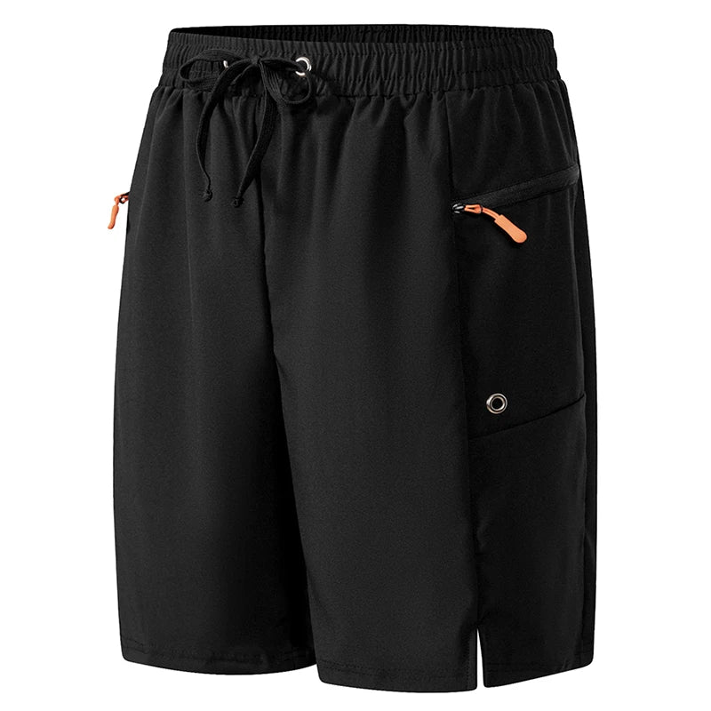 Short de plage d'été pour hommes avec poches zippées, short de planche à séchage rapide avec doublure en maille, maillot de bain, maillot de bain