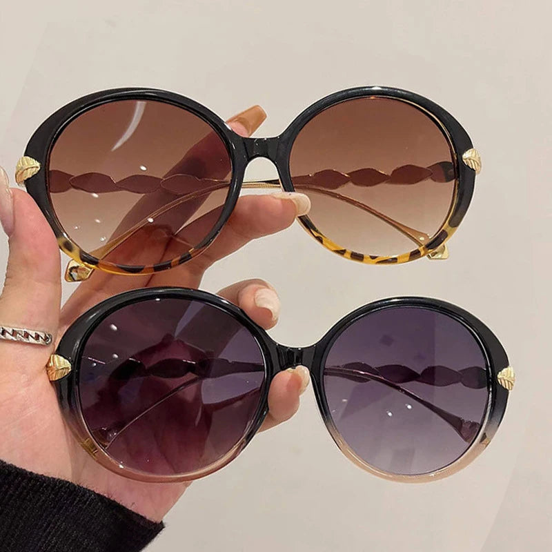 Lunettes de soleil polarisées femme — dégradé, lentille ronde, carré, luxe (v2)
