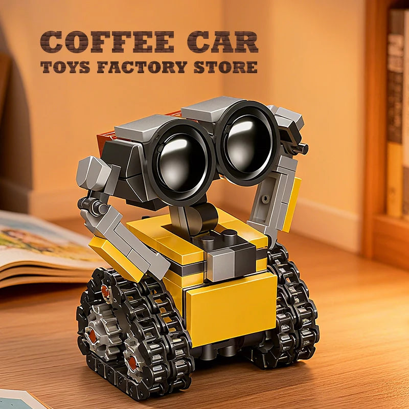 Mini MOC Space Robot, Building Bricks, Toys, Tracked Bot Model, Classic Film, Sci-Fi Blocks, Dolls for Kids and Adults, Christmas Gifts, 217 Pieces