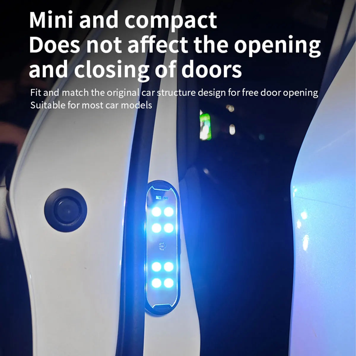 Feux LED Porte Voiture RGB Sans Fil USB — Avertissement Bienvenue Projecteur Magnétique