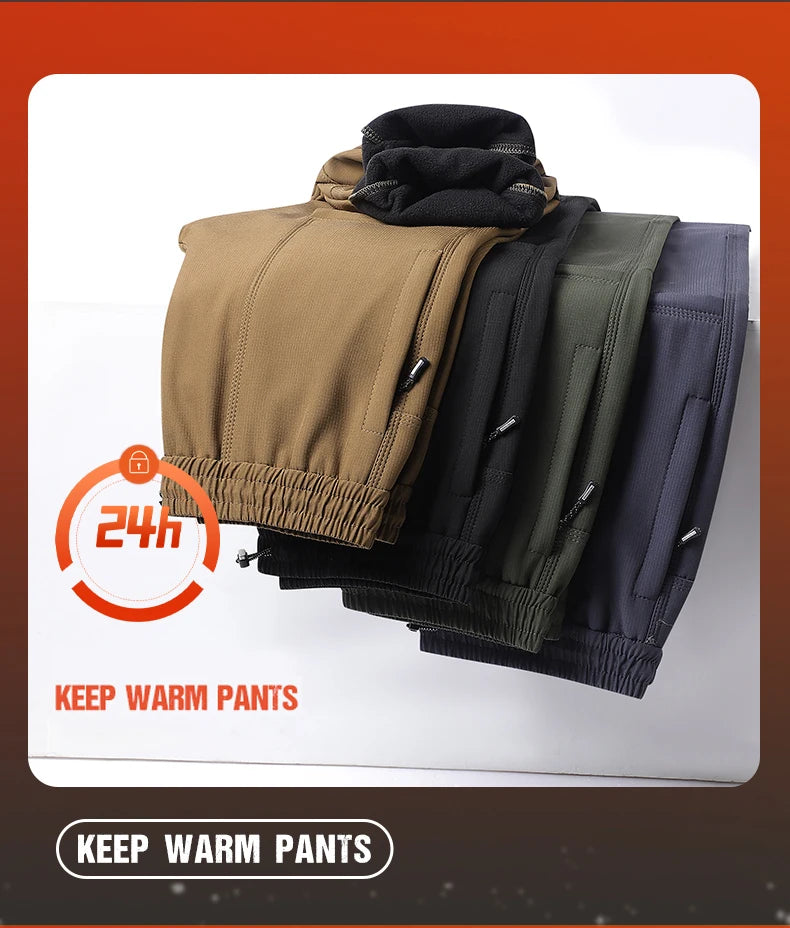 LNGXO hiver épais polaire pantalon hommes femmes imperméable coupe-vent chaud survêtement pantalon unisexe randonnée Camping escalade ski pantalon