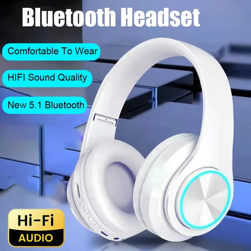 New B39 Wireless Bluetooth Over-Ear Headphones with Microphone, Noise Cancellation, and Stereo Sound for Sports and Gaming
