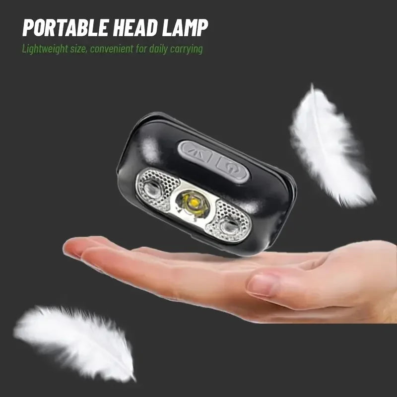 Capteur de mouvement phare Rechargeable lampe de poche LED phares Ultra lumineux lampe frontale de pêche Led front lampe frontale lampes de poche