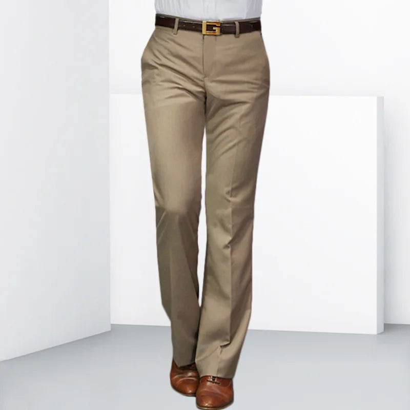 Men's casual mid-rise micro-flare pants, business bootcut, bell-bottom, astronomical FJJ, 4 seasons, new, 2024