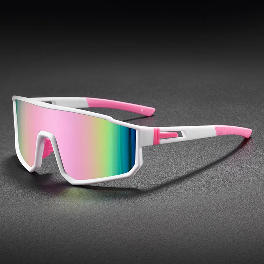Lunettes de cyclisme surdimensionnées pour hommes, vélo, coupe-vent, revêtement coloré, lunettes de soleil pour Sports de plein air, moto