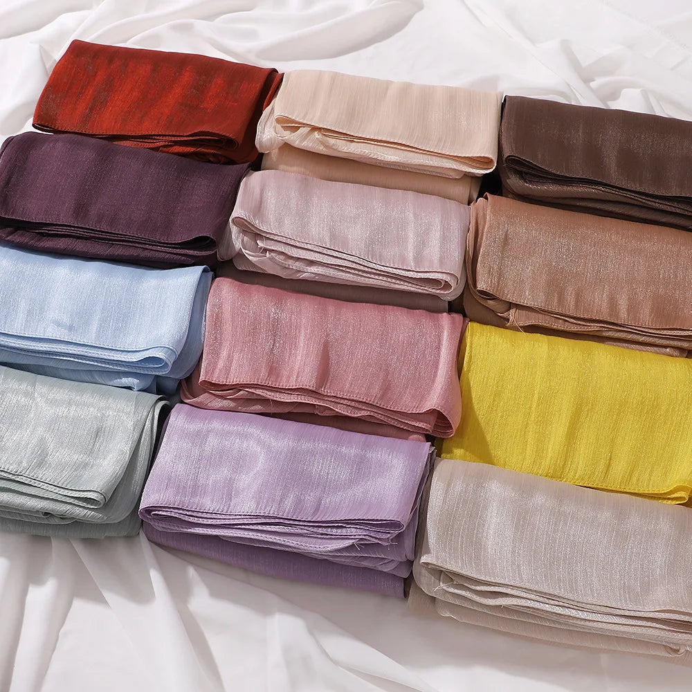 Hiyabs de gasa de primera calidad para mujer, velo turbante suave y largo, bufandas musulmanas, chales hiyab, cubierta para la cabeza islámica, accesorios de Ramadán