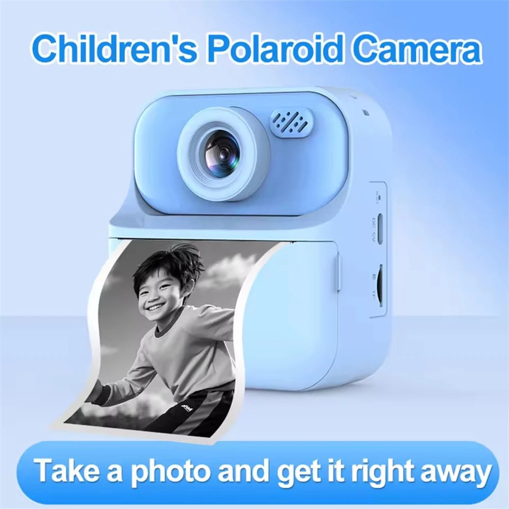HD Instant Digital Camera, Portable Digital Camera with Instant Photo Printing, 2.4 Inch, for Girls and Boys, Birthday Gifts