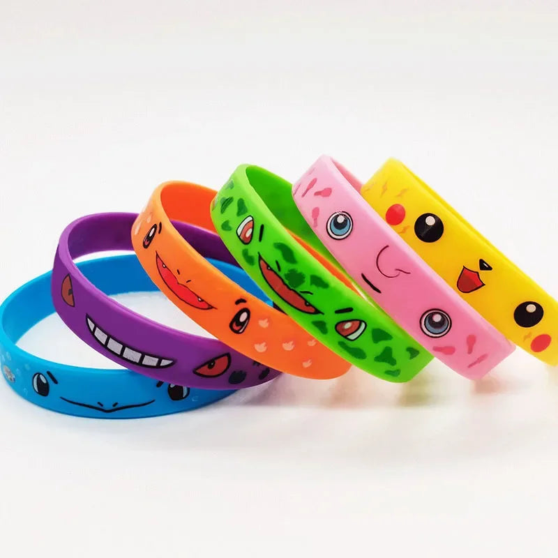 Bracelets dessin animé en silicone pour enfants — 12 pièces, accessoires fête, cadeau, Cosplay