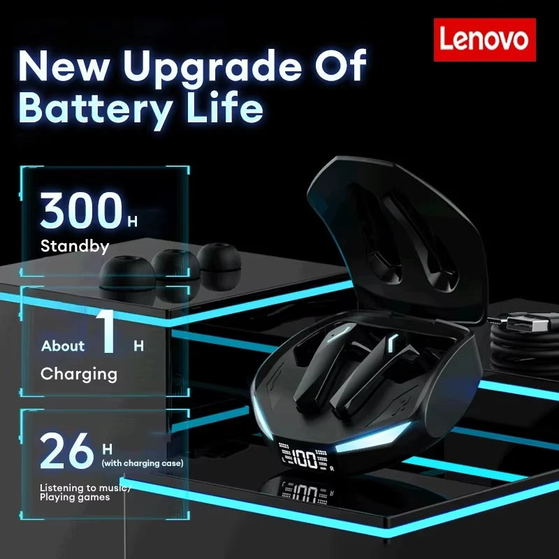 Nuevos auriculares Lenovo XT53 inalámbricos Bluetooth 5.4 mejorados, pantalla digital LED, resistentes al agua, baja latencia, auriculares para juegos