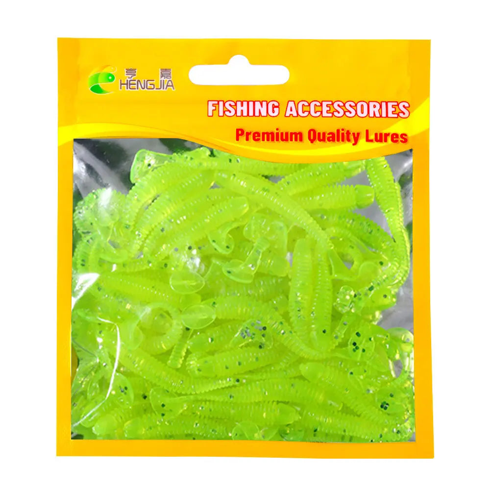 Leurre souple en silicone 4,5 cm avec queue en T — nageur, pêche carpe, black-bass, brochet