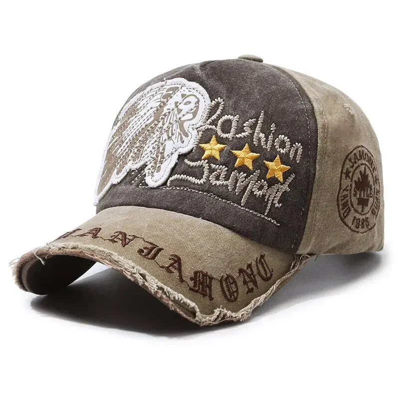 Quatre saisons nouvelle casquette de Baseball rétro en détresse décontracté Sports de plein air chapeau printemps et automne chapeau de soleil lettre broderie casquette hommes