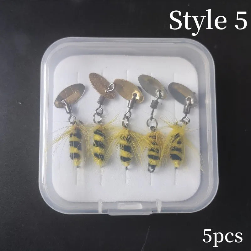 Insectes Bioniques Faux Leurres de Pêche — Lot de 5 Pièces