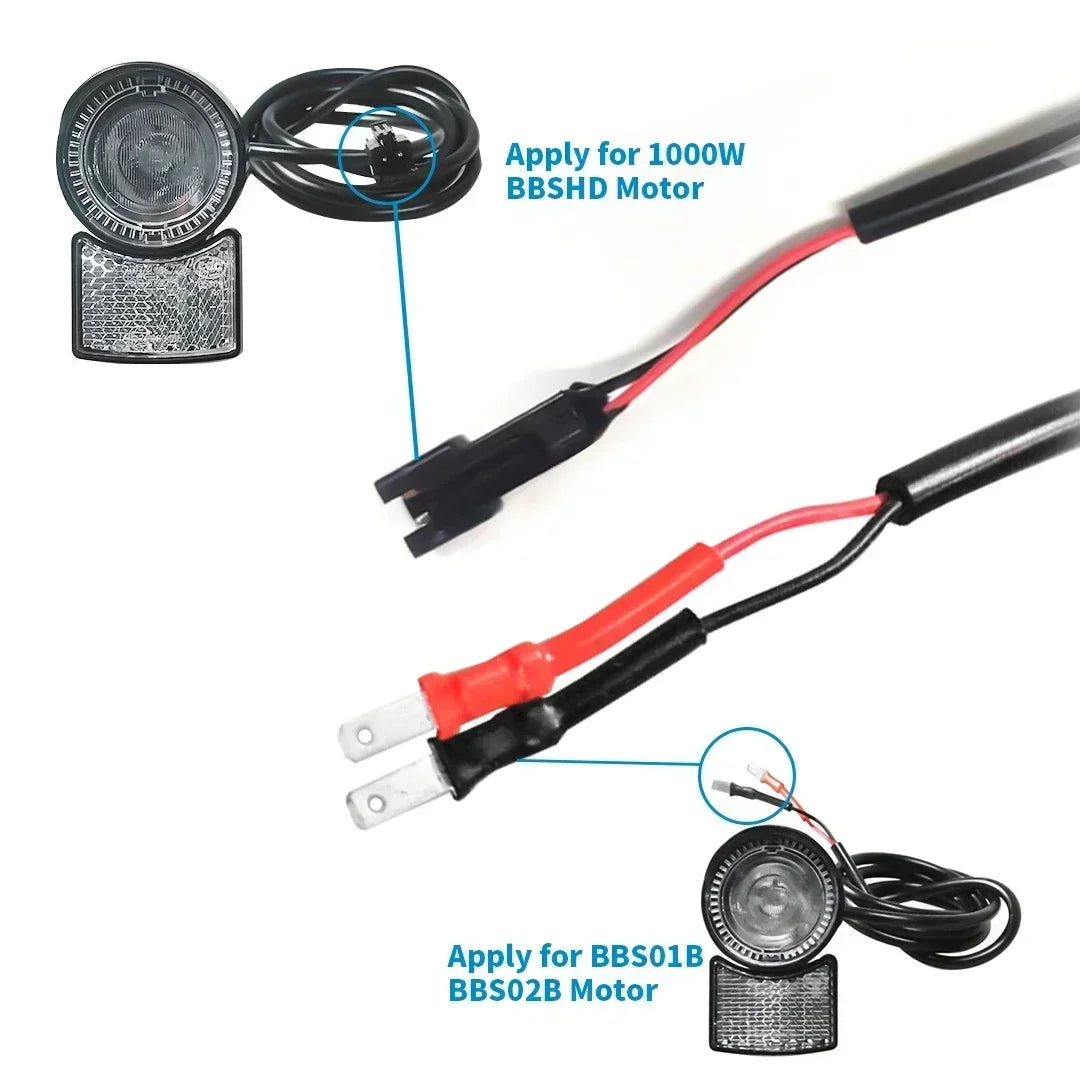 6V LED Scooter Headlight for BBS01B BBS02B BBSHD Mid Drive Motor Conversion Kit, Waterproof Front Light for Scooter
