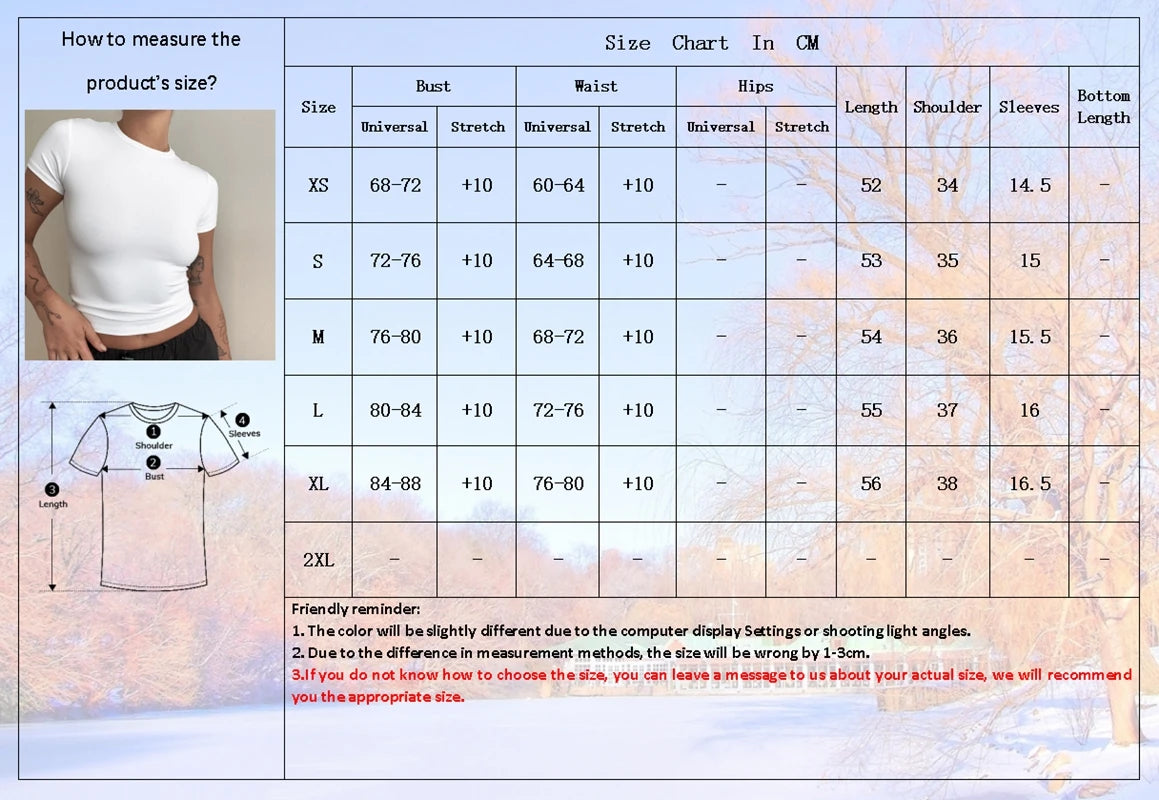 Women's Short Sleeve T-Shirt Slim Fit Tops for Women Round Neck Knitted Sheath T-Shirt Sporty Streetwear 2024 Y2K New2410