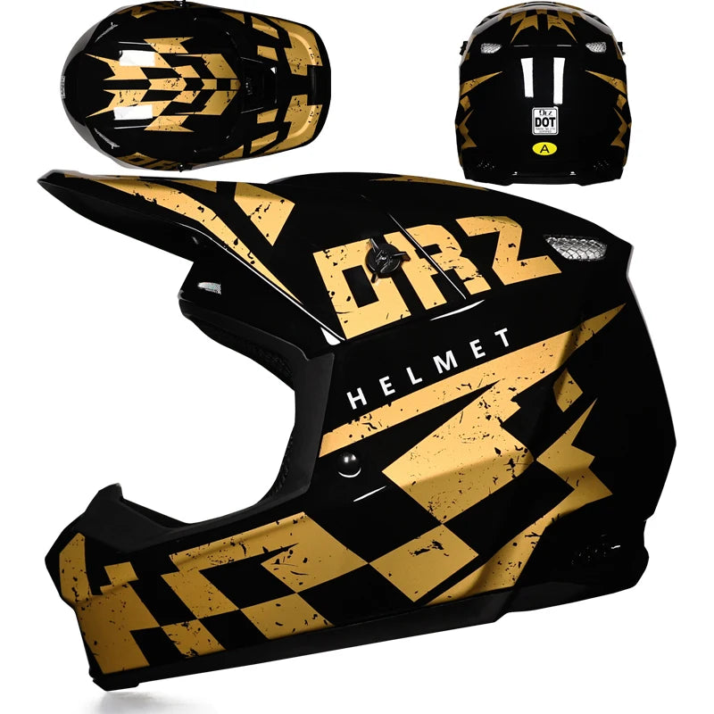 Casque Moto Hors Route Enfants Professionnel — Tout-Terrain Lunettes Cadeau