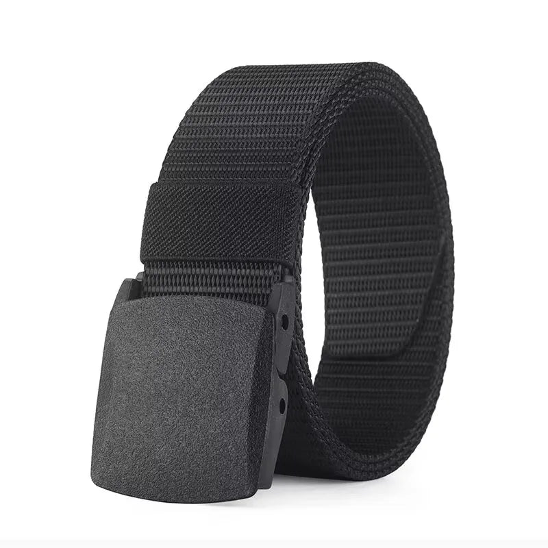 Casual Canvas Belt for Men and Women, Non-Metallic Nylon Training Belt with Trousers, Sports, Outdoor, Jeans
